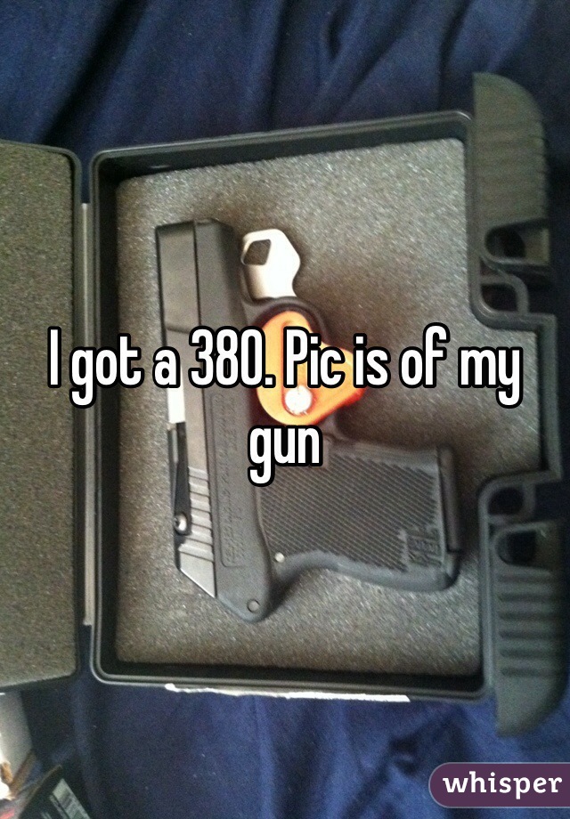 I got a 380. Pic is of my gun