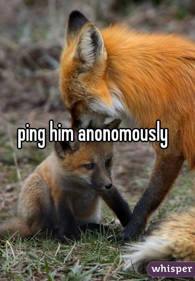 ping him anonomously  