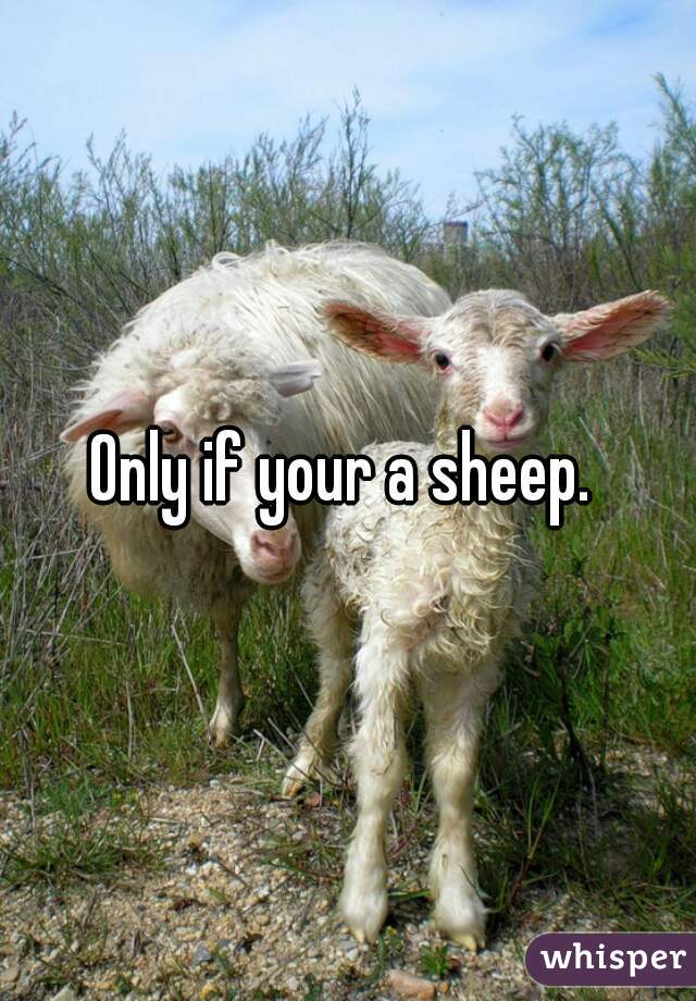Only if your a sheep. 