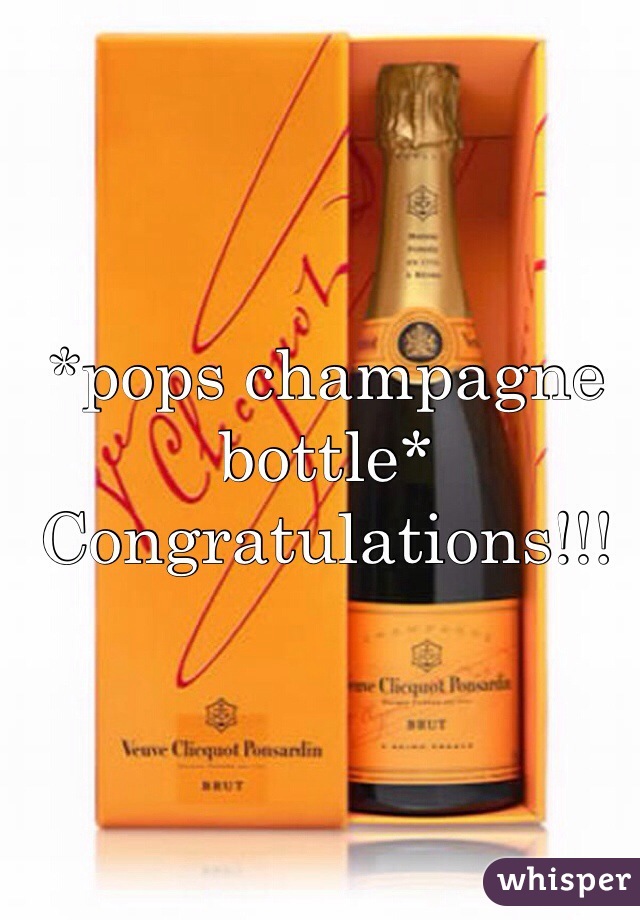 *pops champagne bottle*
Congratulations!!!