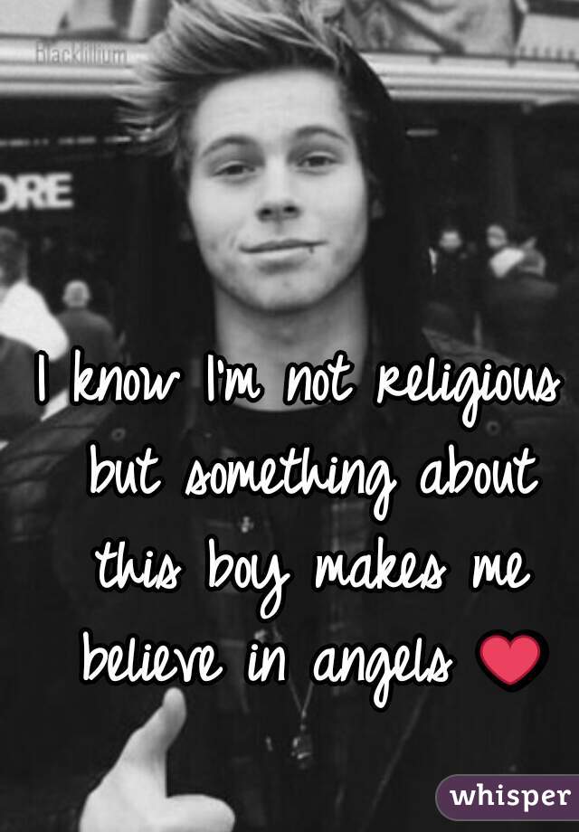 I know I'm not religious but something about this boy makes me believe in angels ❤