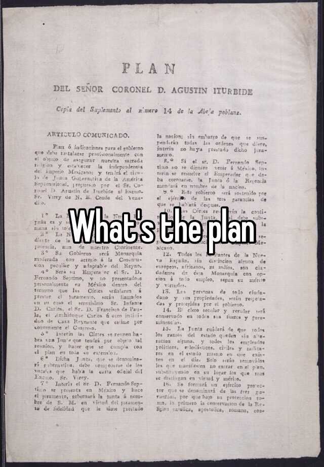 what-s-the-plan