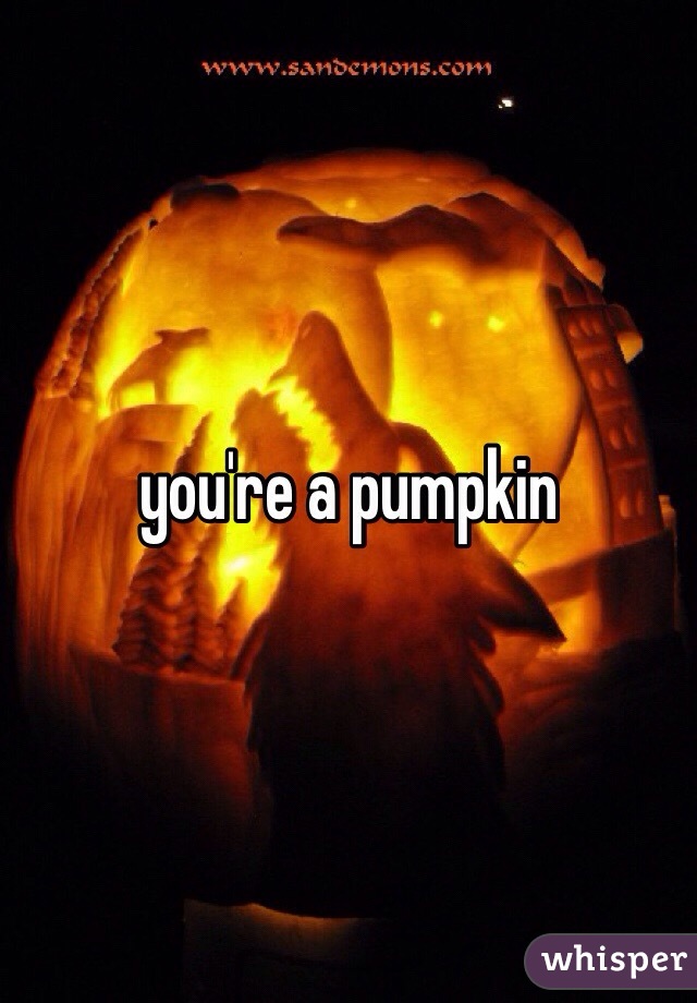 you're a pumpkin 