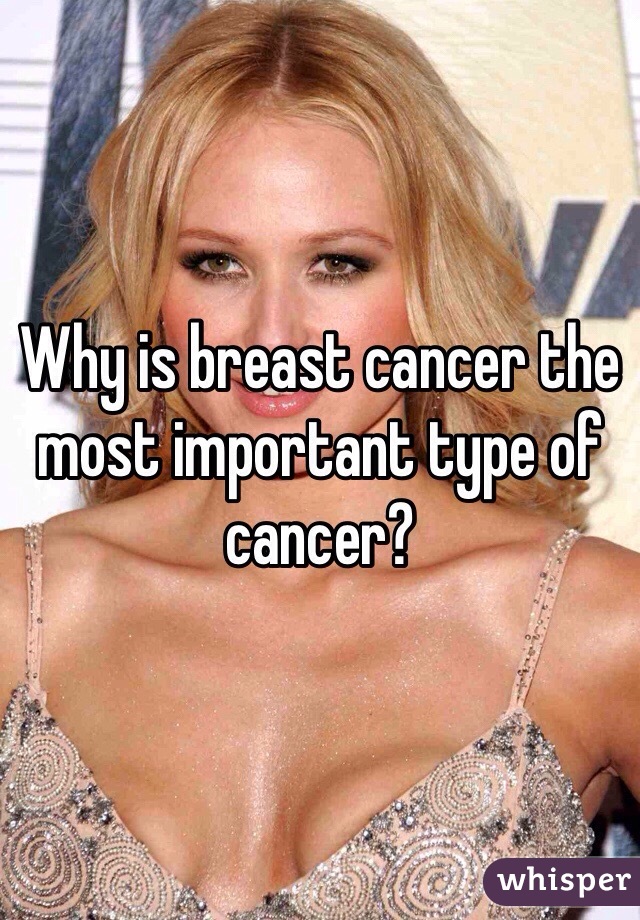Why is breast cancer the most important type of cancer?