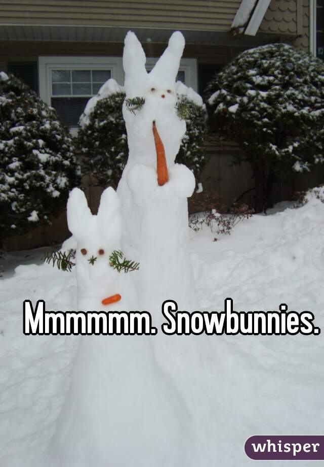Mmmmmm. Snowbunnies.
