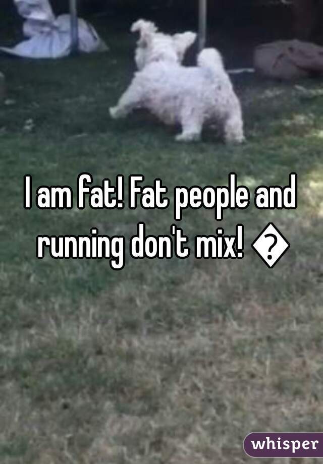 I am fat! Fat people and running don't mix! 😂