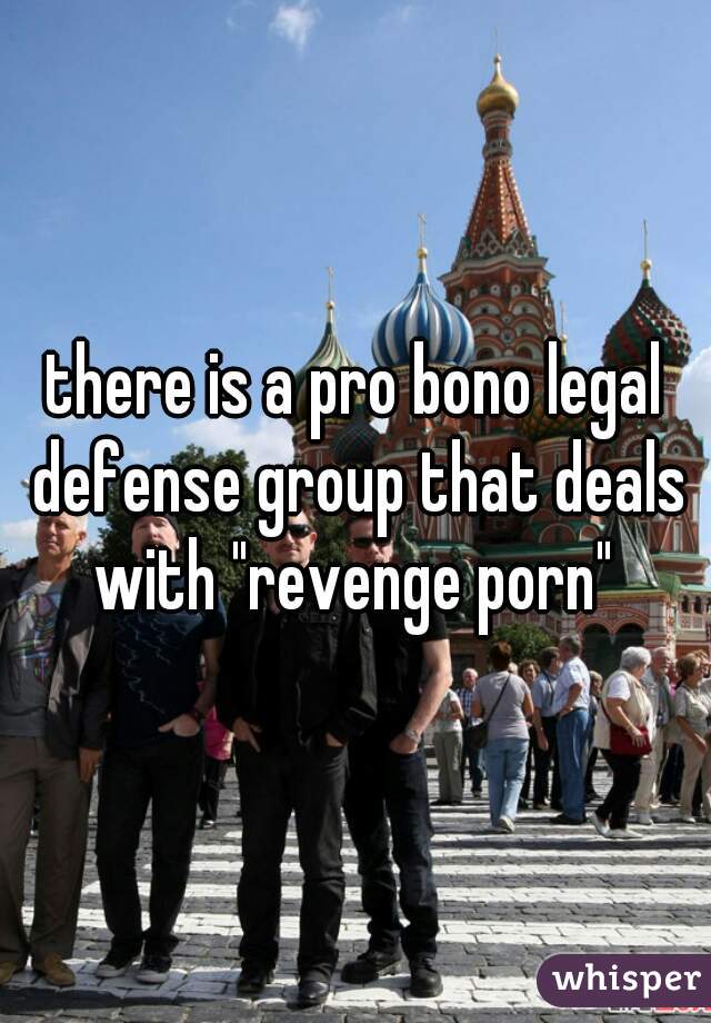 there is a pro bono legal defense group that deals with "revenge porn" 