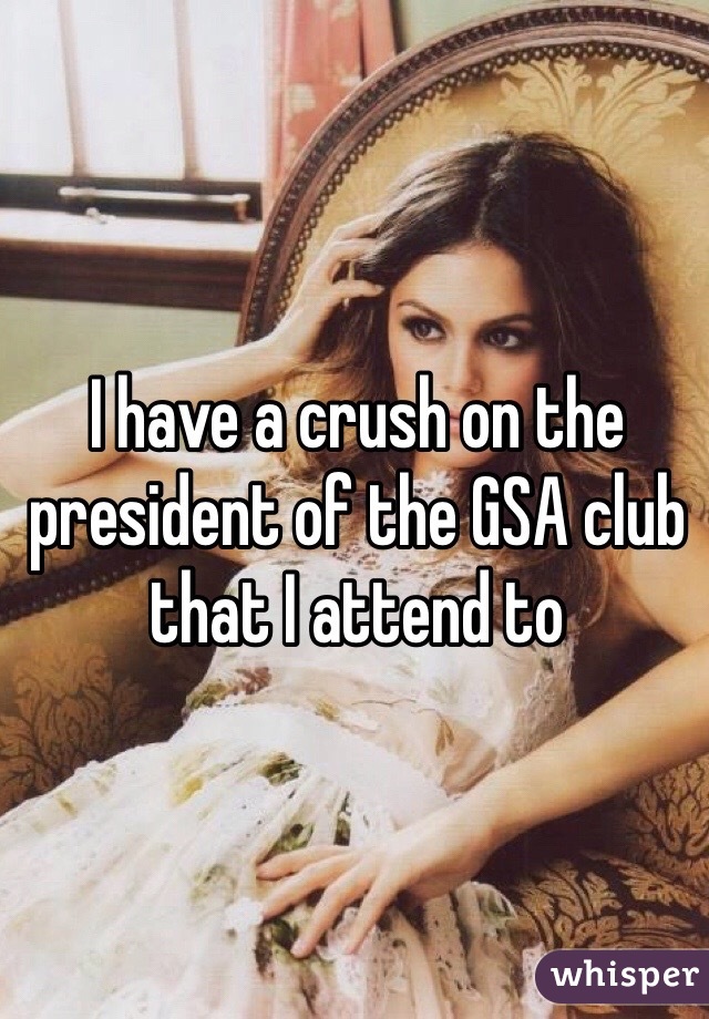 I have a crush on the president of the GSA club that I attend to