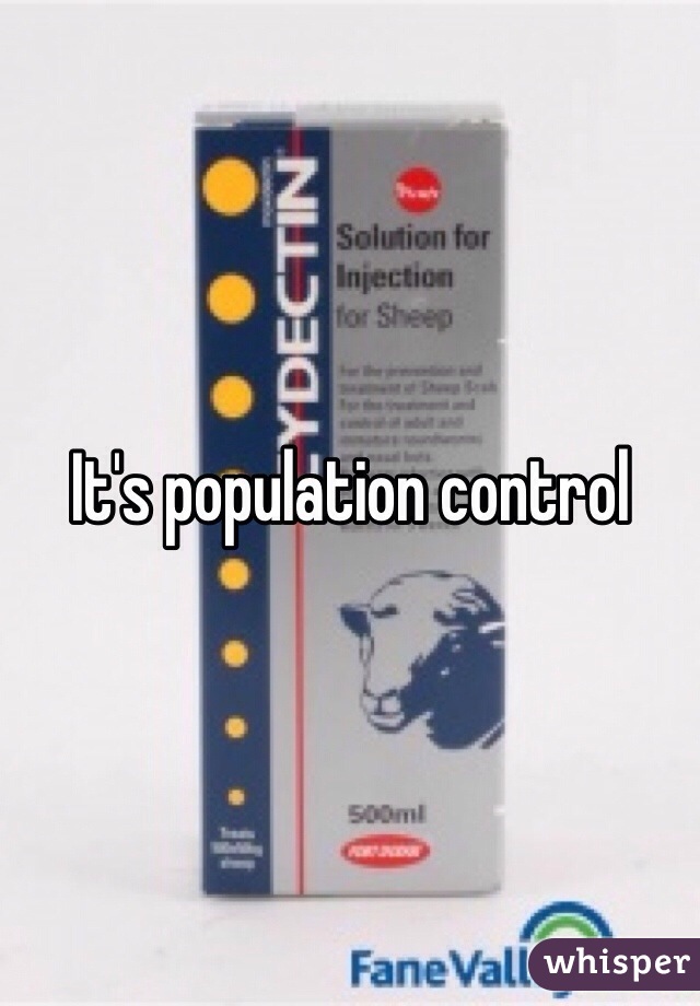 It's population control