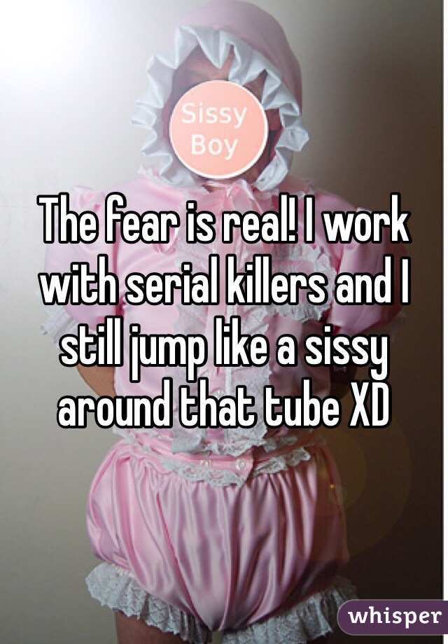 The fear is real! I work with serial killers and I still jump like a sissy around that tube XD 