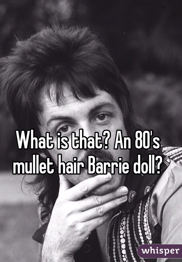 What is that? An 80's mullet hair Barrie doll? 