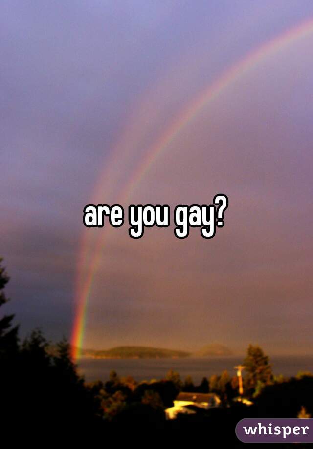 are you gay?