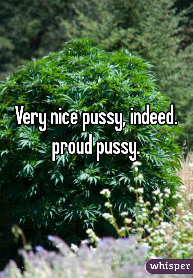 Very nice pussy, indeed. proud pussy. 