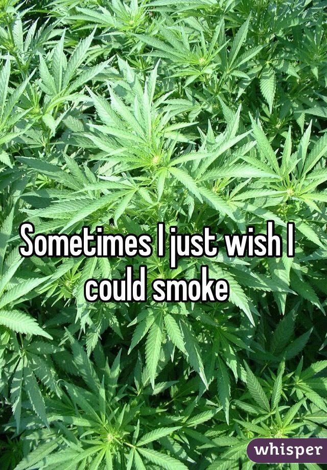 Sometimes I just wish I could smoke 