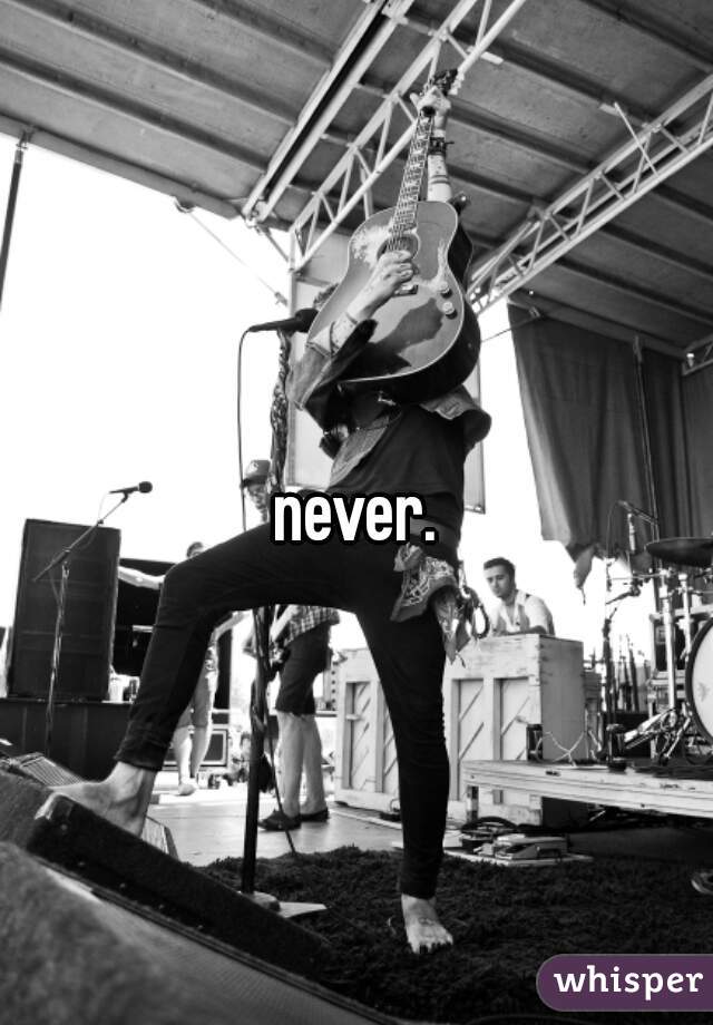 never.