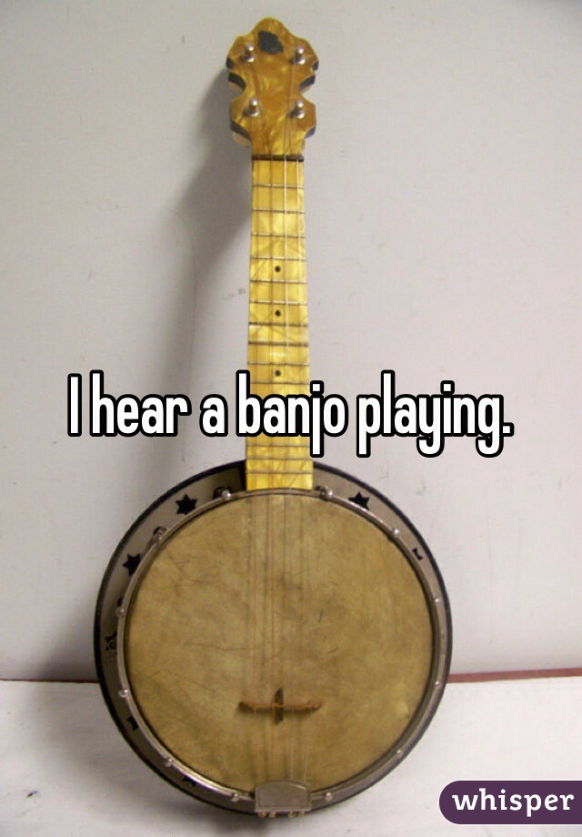 I hear a banjo playing. 