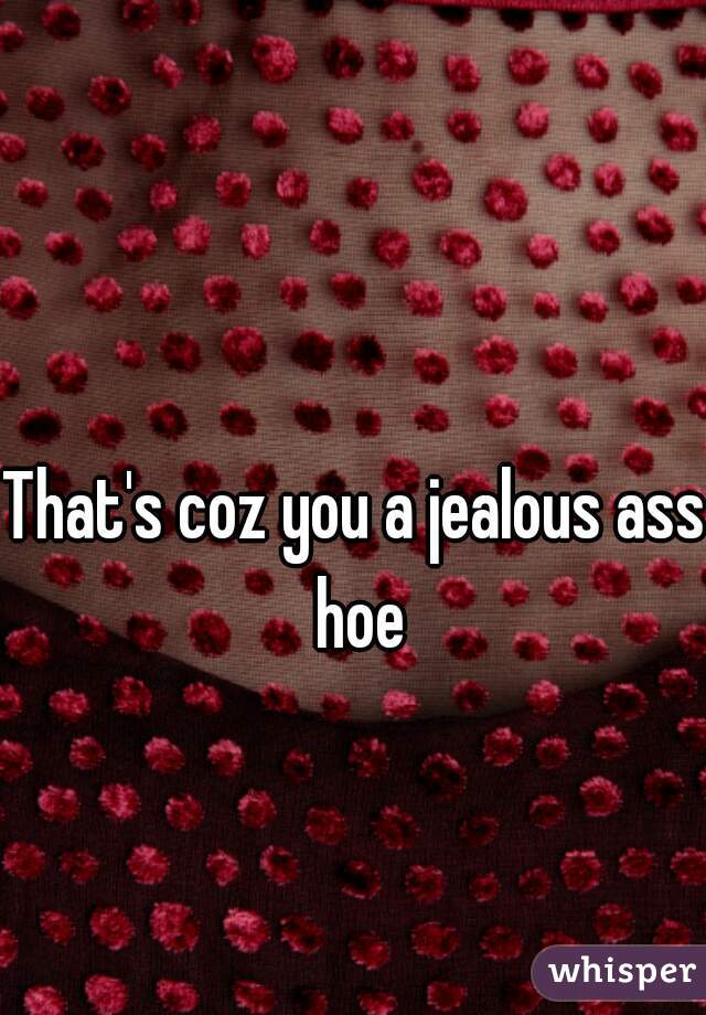 That's coz you a jealous ass hoe