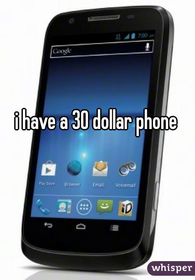 i have a 30 dollar phone