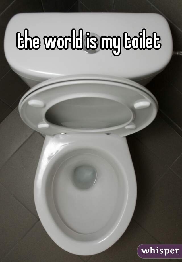 the world is my toilet 