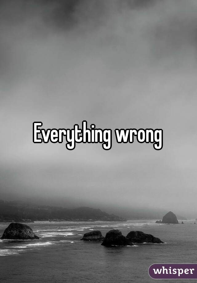 Everything wrong