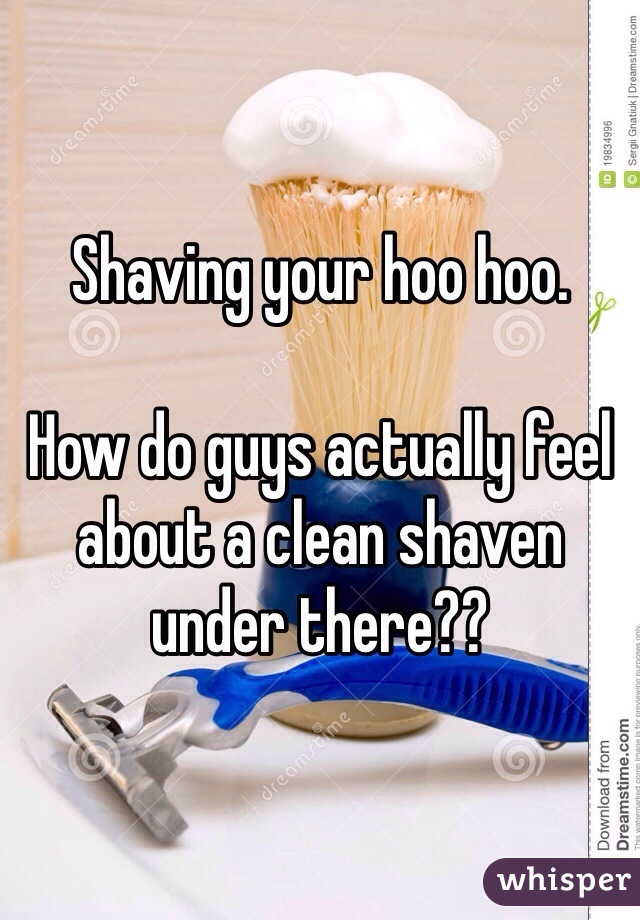 Shaving your hoo hoo. 

How do guys actually feel about a clean shaven under there?? 