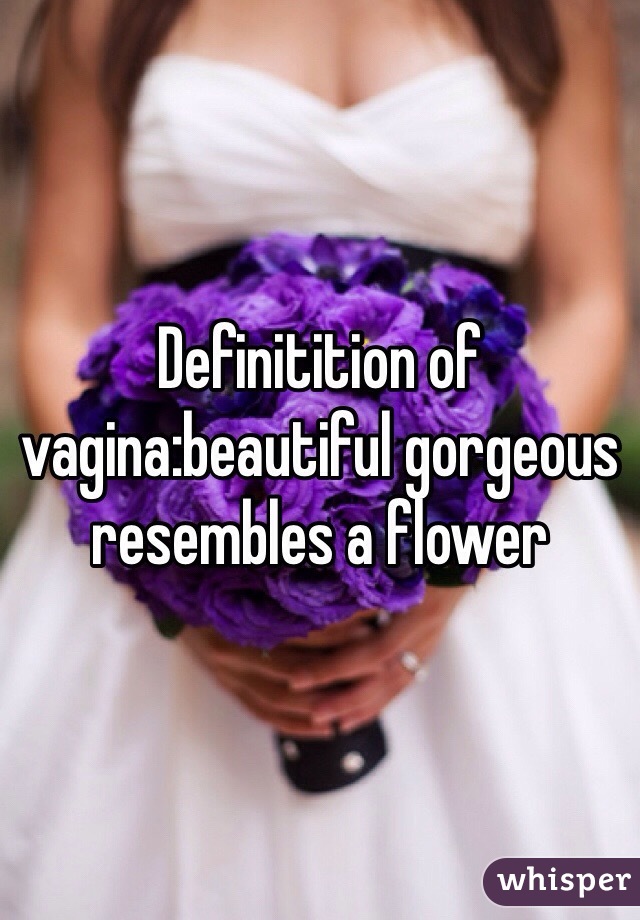 Definitition of vagina:beautiful gorgeous resembles a flower