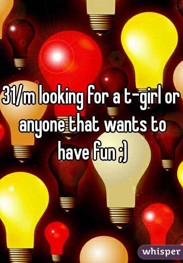 31/m looking for a t-girl or anyone that wants to have fun ;)