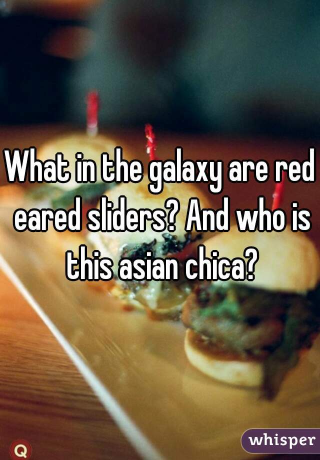 What in the galaxy are red eared sliders? And who is this asian chica?