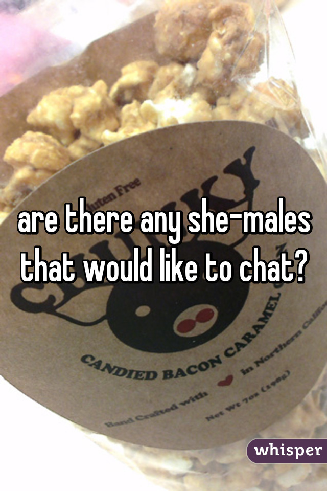 are there any she-males that would like to chat?