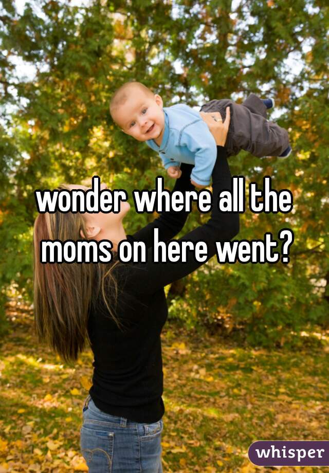 wonder where all the moms on here went?