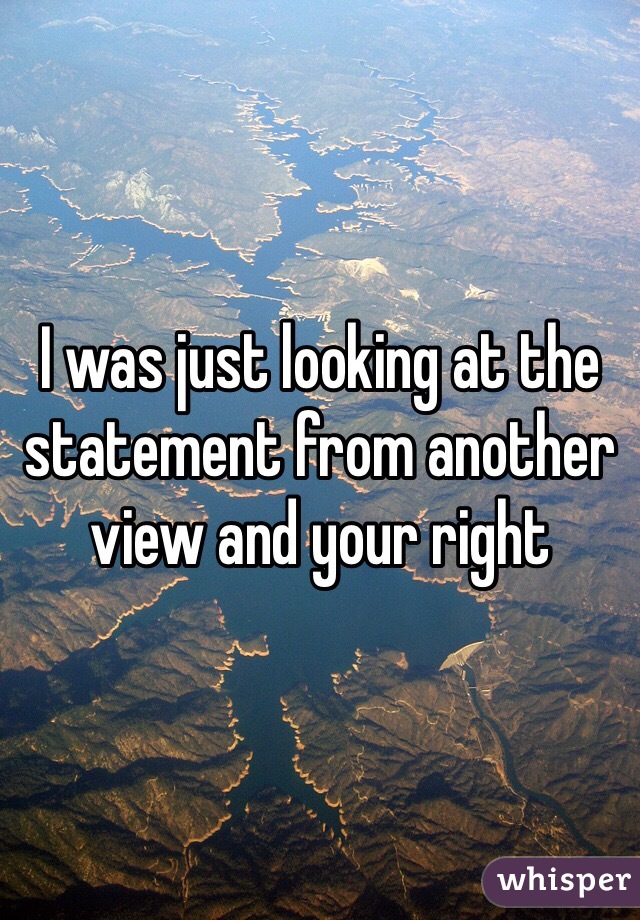 I was just looking at the statement from another view and your right 