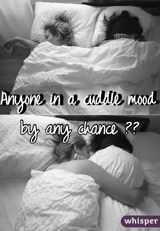 Anyone in a cuddle mood by any chance ?? 