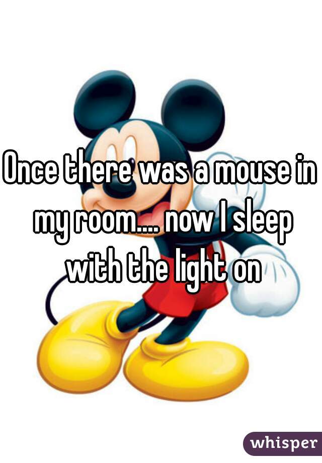 Once there was a mouse in my room.... now I sleep with the light on