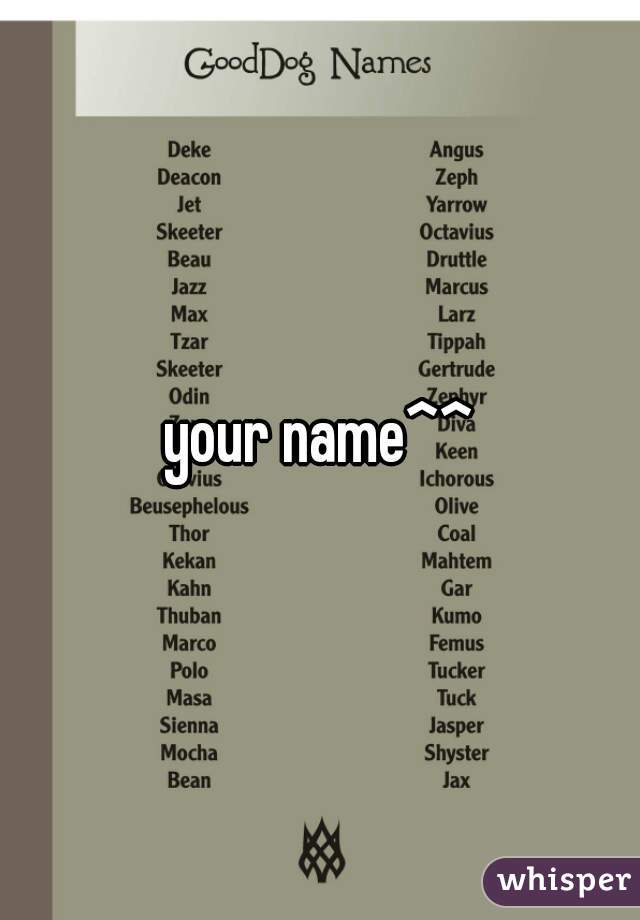 your name^^