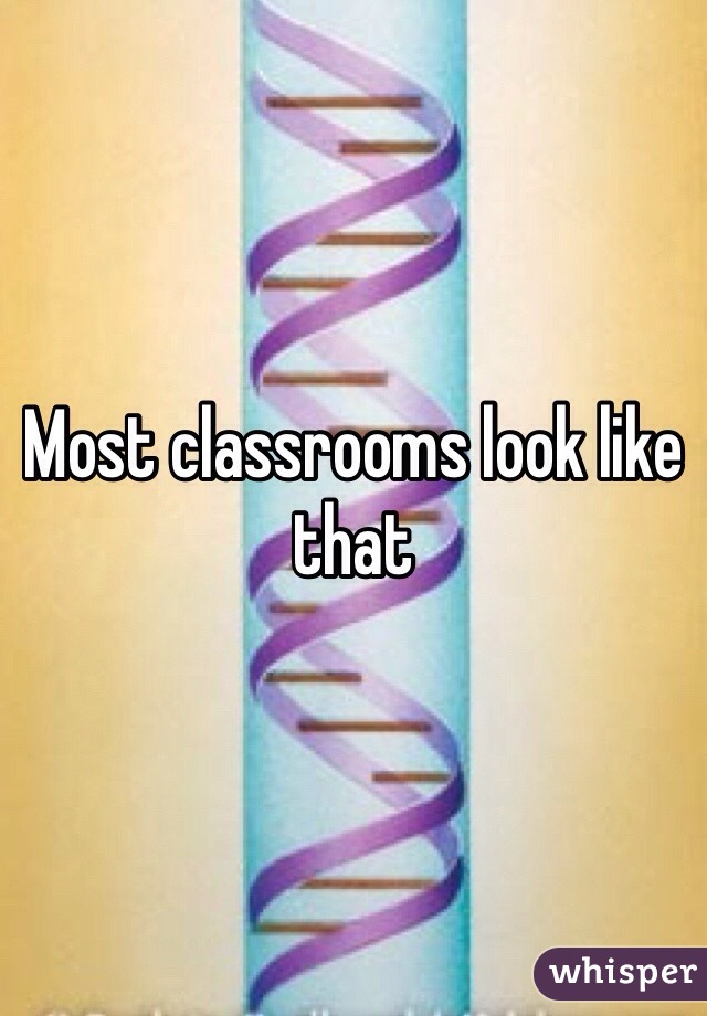 Most classrooms look like that 