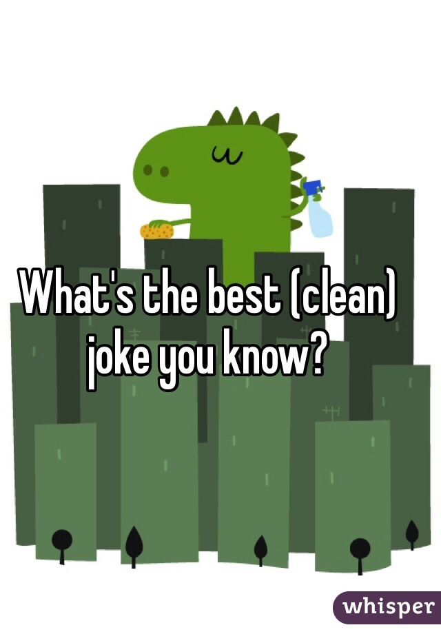 What's the best (clean) joke you know?