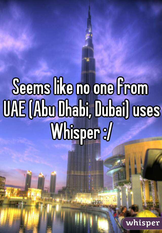 Seems like no one from UAE (Abu Dhabi, Dubai) uses Whisper :/