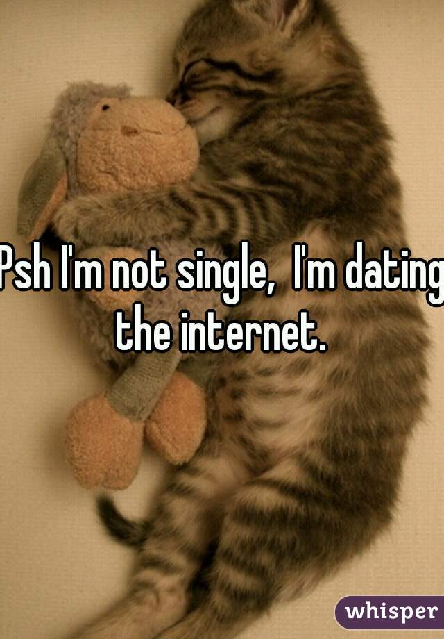 Psh I'm not single,  I'm dating the internet. 
