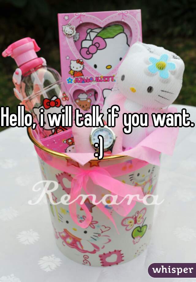 Hello, i will talk if you want. :)