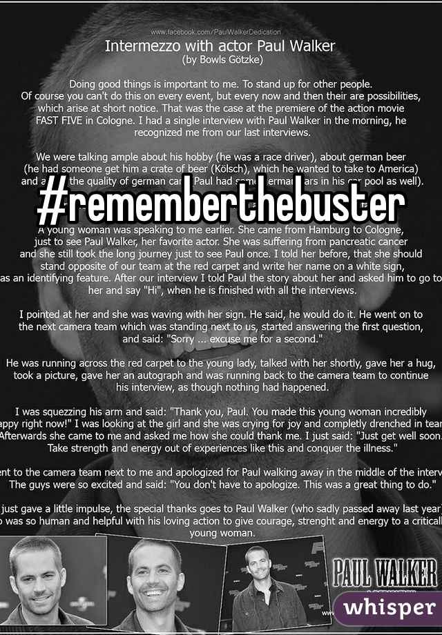 #rememberthebuster