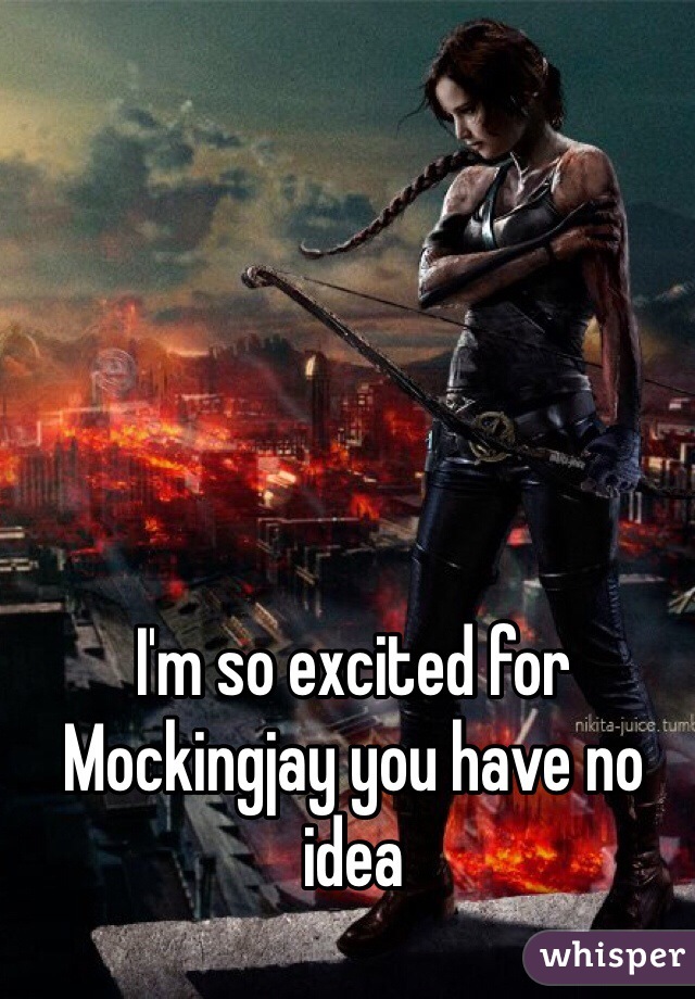I'm so excited for Mockingjay you have no idea
