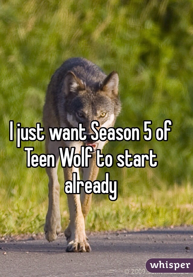I just want Season 5 of Teen Wolf to start already