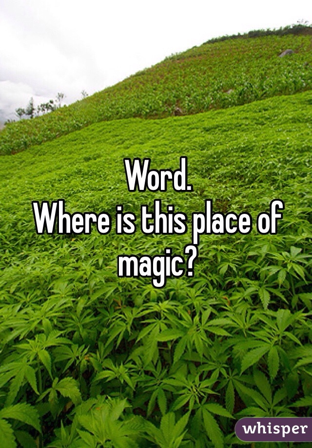 Word. 
Where is this place of magic?