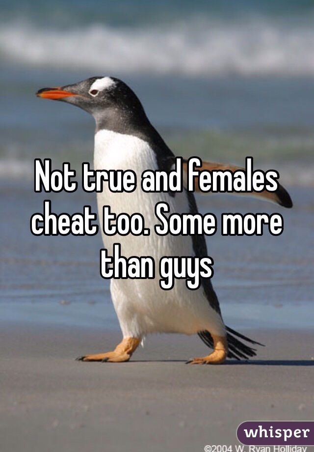 Not true and females cheat too. Some more than guys 