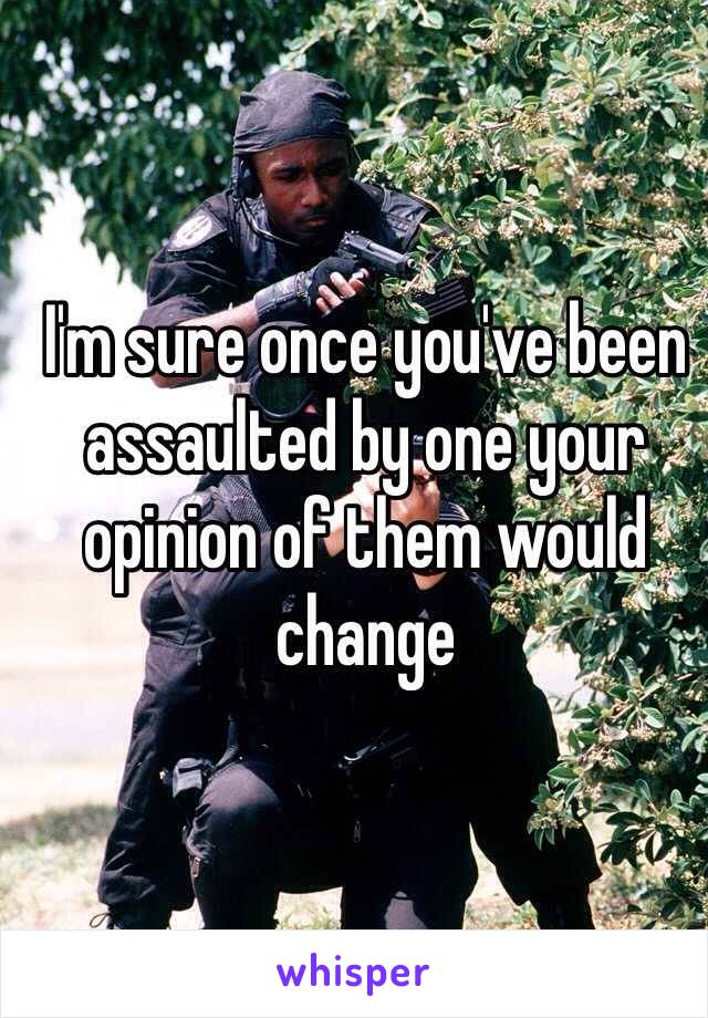 I'm sure once you've been assaulted by one your opinion of them would change 