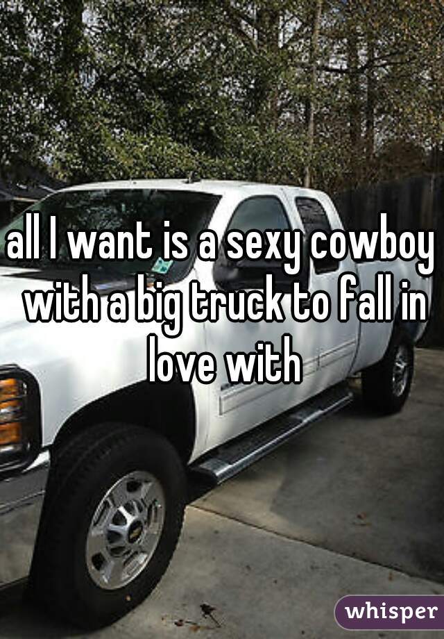 all I want is a sexy cowboy with a big truck to fall in love with