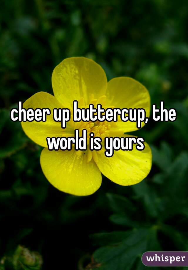 cheer up buttercup, the world is yours