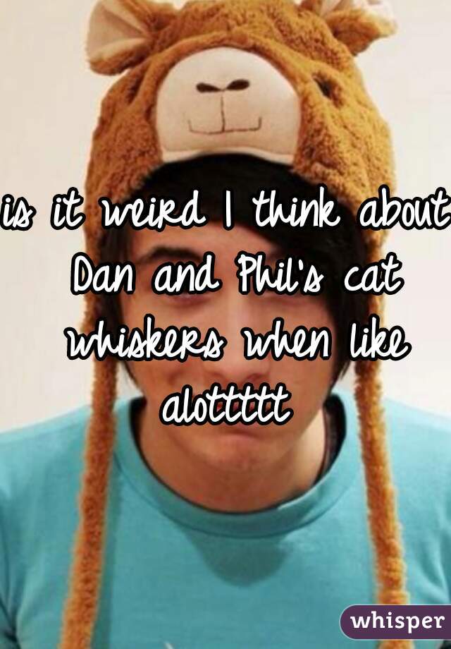 is it weird I think about Dan and Phil's cat whiskers when like alottttt 