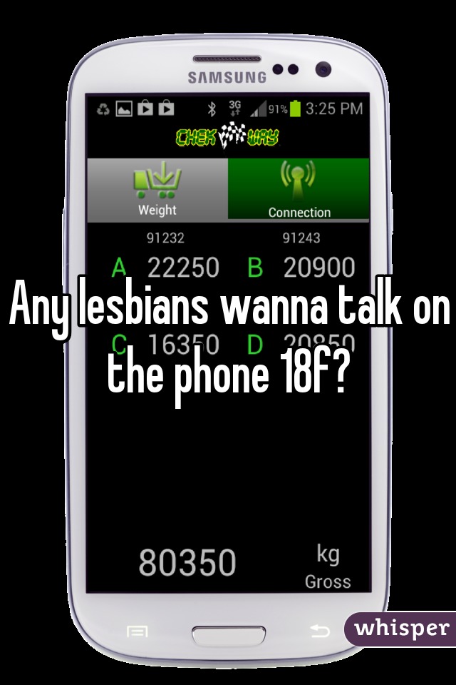 Any lesbians wanna talk on the phone 18f?