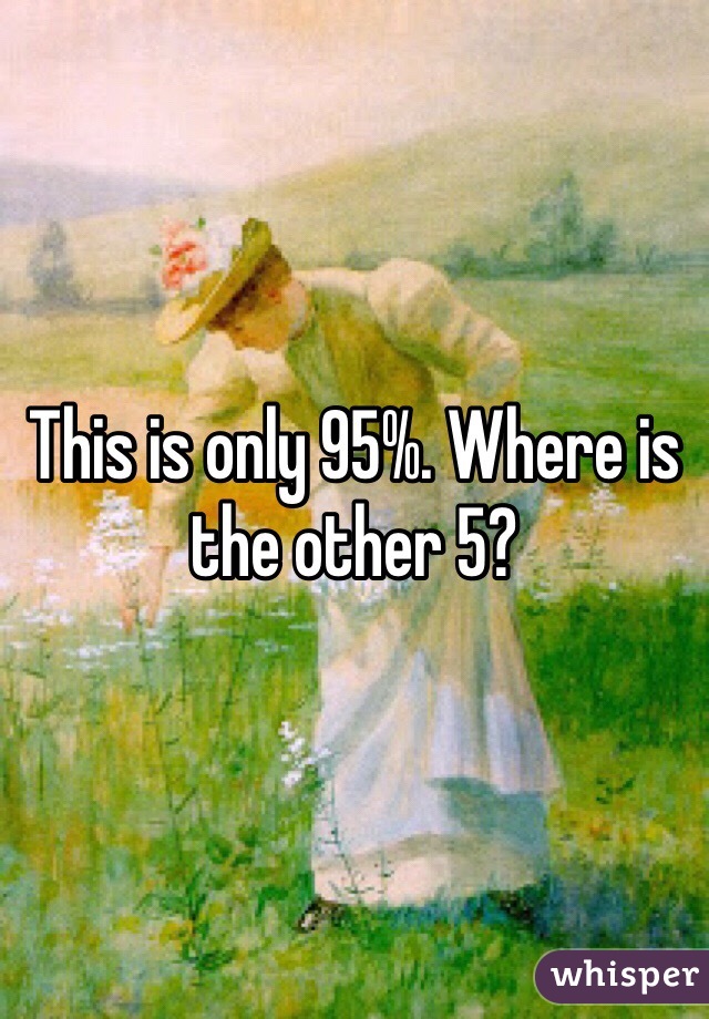 This is only 95%. Where is the other 5?